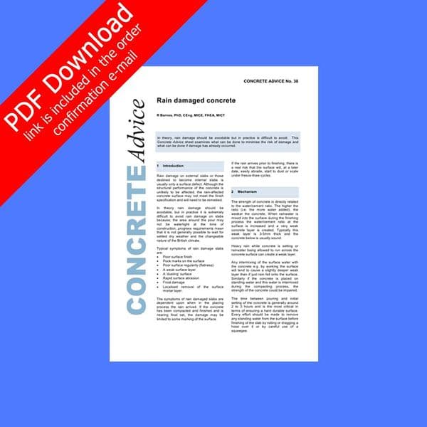 Rain damaged concrete. PDF