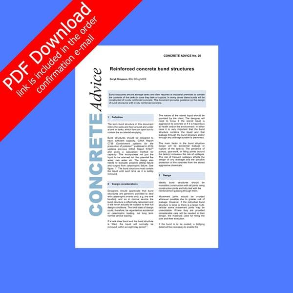 Reinforced concrete bund structures. PDF