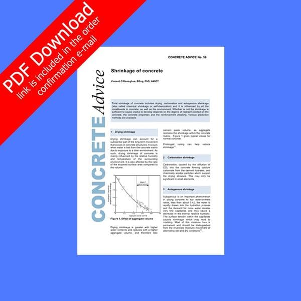 Shrinkage of concrete. PDF