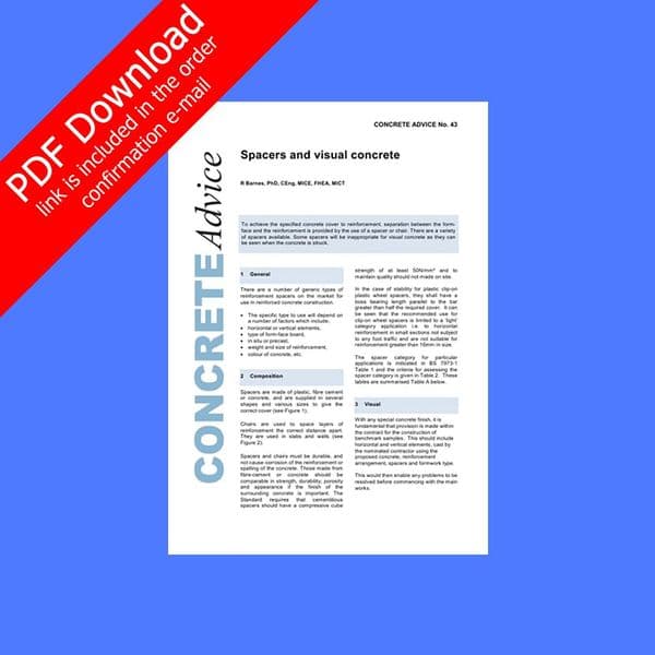Spacers and visual concrete. PDF
