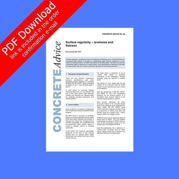 Surface regularity – levelness and flatness. PDF