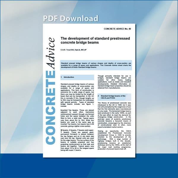 The development of standard prestressed concrete bridge beams. PDF
