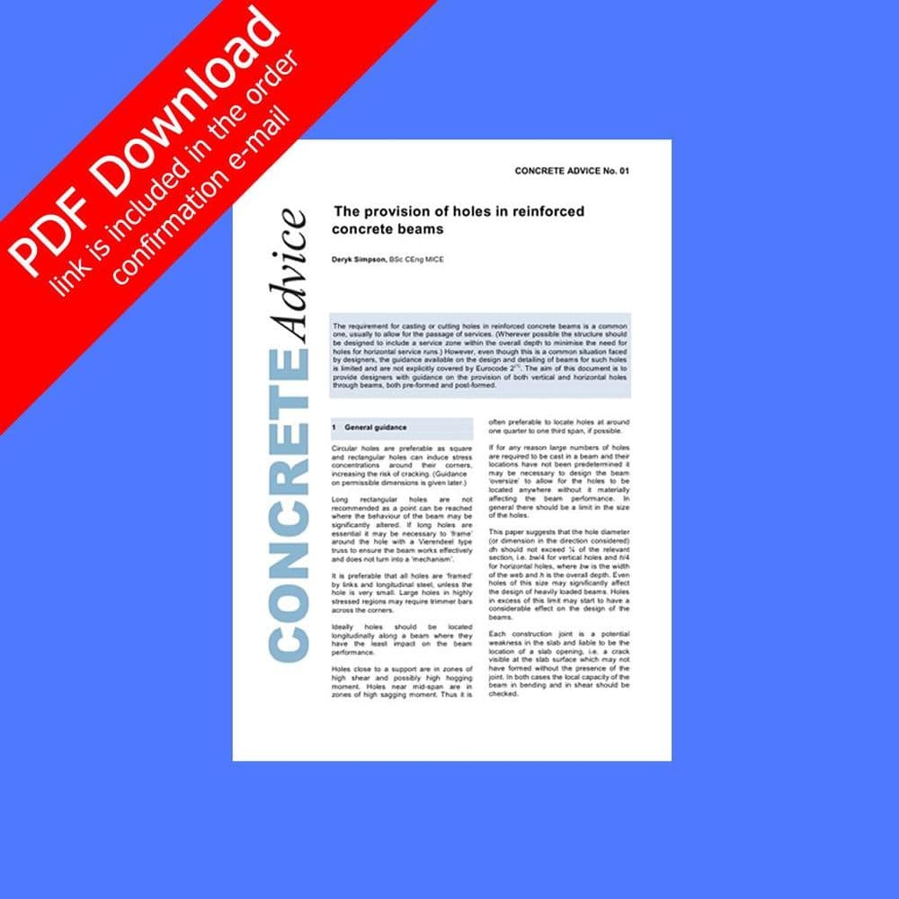 The provision of holes in reinforced concrete beams PDF