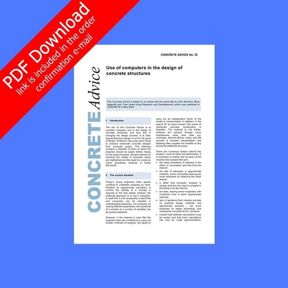 Concrete Home Computer The use of computers in the design of concrete structures PDF