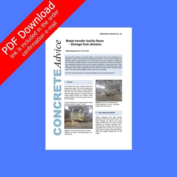 Waste transfer facility floors - Damage from abrasion. PDF
