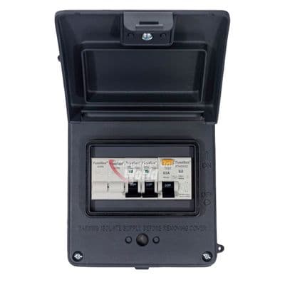 FuseBox A65GRAGY Grey IP65 Garage Consumer Unit