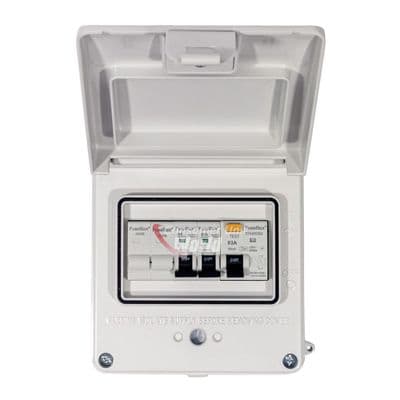 FuseBox A65GRAWH White IP65 Garage Consumer Unit