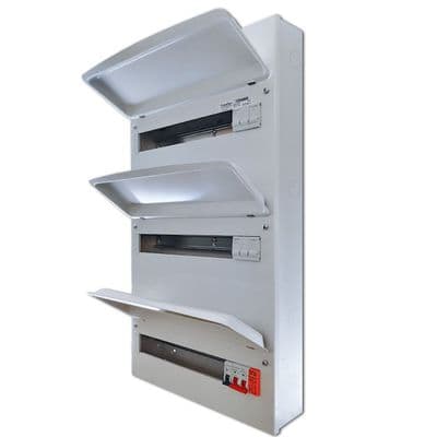 FuseBox F2044MX 44 Way Triple Bank RCBO Consumer Unit + Surge Protection