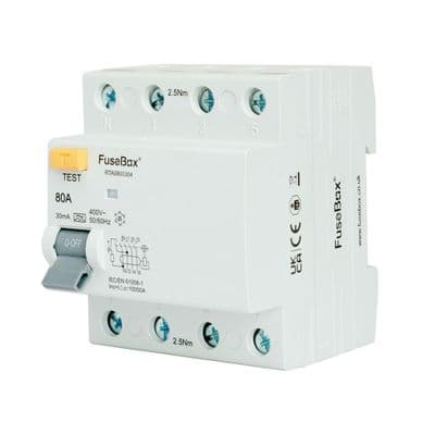 FuseBox RTA0800304 4P TYPE A RCD 80A 30mA