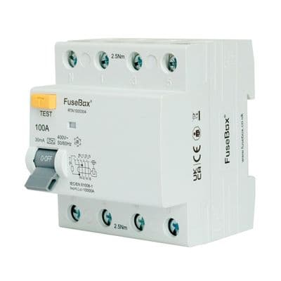 FuseBox RTA1000304 4P TYPE A RCD 100A 30mA