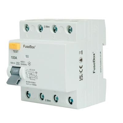 FuseBox RTA1001004S 4P TYPE A RCD 100A 100mA 