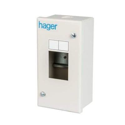 Hager Steel Enclosure 2 Module 1 Row