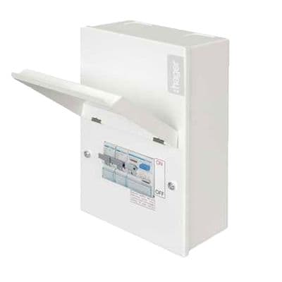 Hager VML24AH 2 Way Garage Consumer Unit 40A RCD Incomer