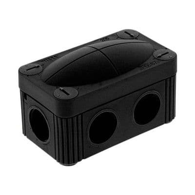 Wiska Combi 206G Black Slimline Weatherproof Junction Box