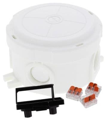 Wiska Round Combi Box White with Wago 221 Connectors
