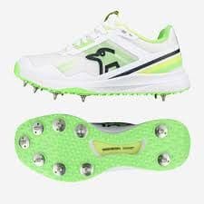 Kookaburra 2025 KC 2.0 Spike Cricket Shoe - White/Lime