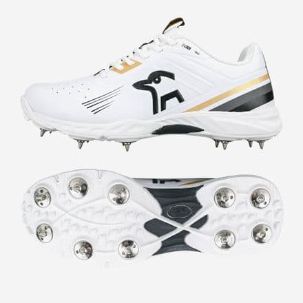 Kookaburra 2025 KC 3.0 Spike Cricket Shoe - White/Gold