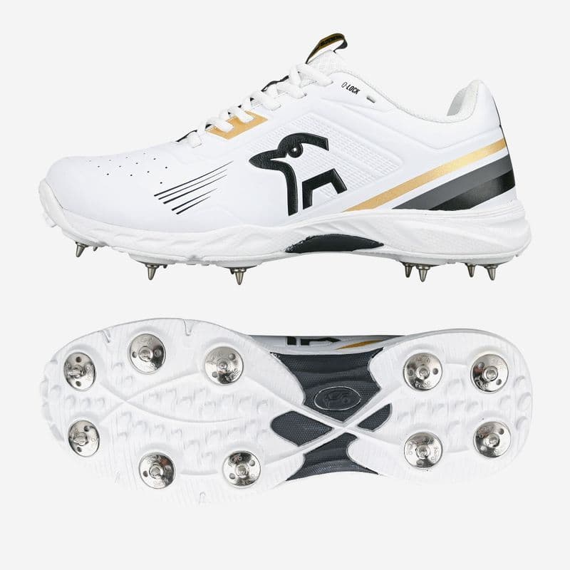Kookaburra 2025 KC 3.0 Spike Cricket Shoe - White/Gold