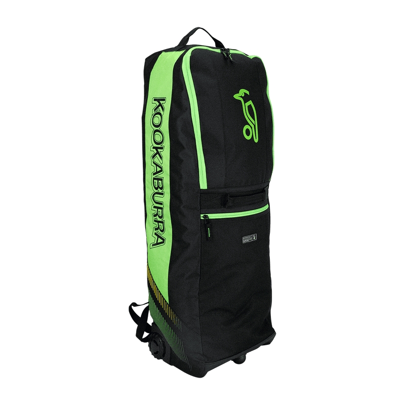 Kookaburra WD500 Wheelie Duffle - Neon Green / Black