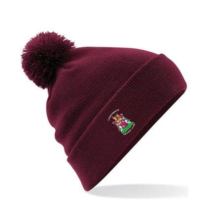 Lanhydrock CC Bobble Hat Maroon