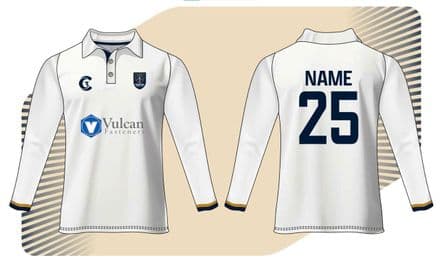 Moddershall CC White LS Playing Shirt - Sublimated Min Order Qty Speak to Club to Order