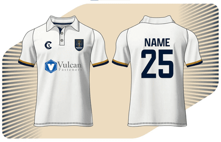 Moddershall CC White SS Playing Shirt - Sublimated Min Order Qty Speak to Club to Order