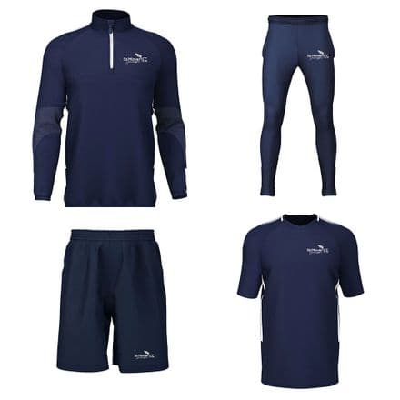 St Minver CC 1/4 Zip, Training Tee, Track B, Shorts Package
