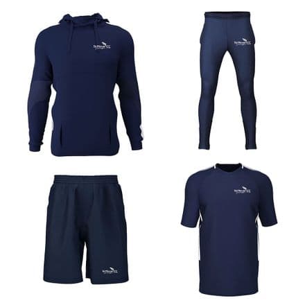 St Minver CC Hoodie, Training Tee, Track B, Shorts Package