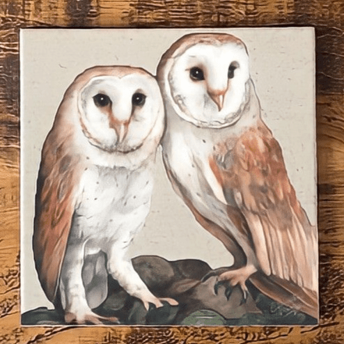 Barn Owl Pair Trivet