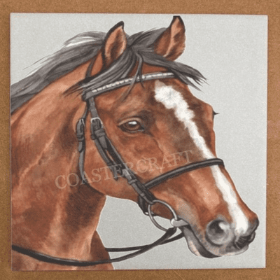 Bay Horse Brown & White Trivet