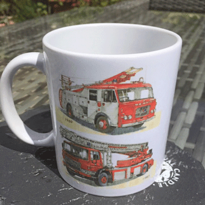 Classic British Fire Engines Set Mug