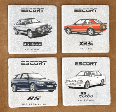 Escort Mk 3 RS1600i, Mk 3 XR3i, Mk 4 RS Turbo &  Mk5 RS Cosworth