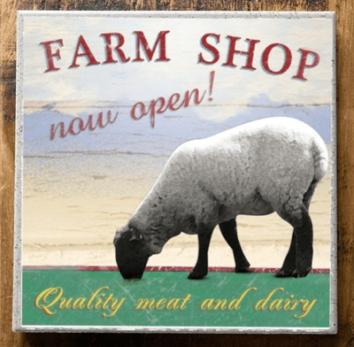 Farm Shop Sheep Trivet