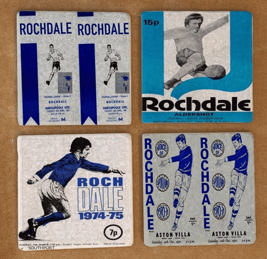Rochdale - Vintage Home Programme covers marble coasters