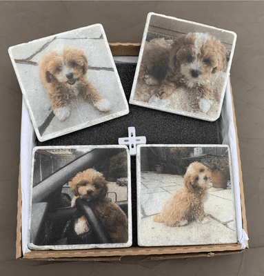 Set of Four Personalised Coasters