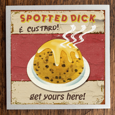 Spotted Dick & Custard Trivet