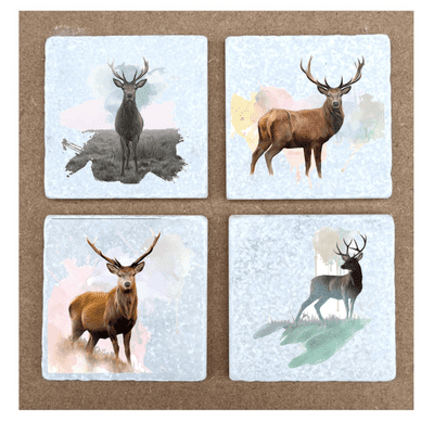 Stag Coasters set of four