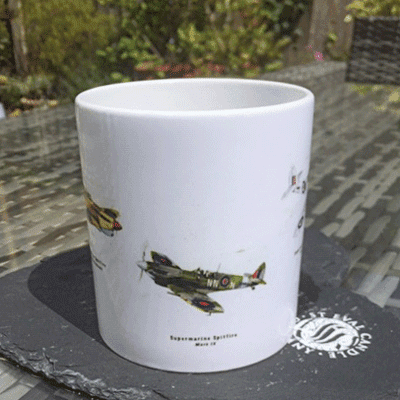 Supermarine Spitfire Mixed Set Mug | Mk I, Mk IX , Mk XXIV, Mk Vb Tropical