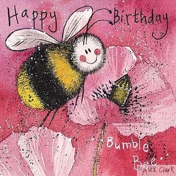 Birthday Bee by Alex Clark card