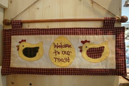 Welcome - Fabric wall hanger