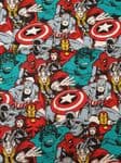 Avengers fabric UK Marvel Superheroes Iron man Spider-man Hulk Comics 100% Cotton - Price Per Metre