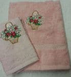 BASKET OF FLOWERS PERSONALISED TOWEL SET