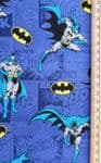 Batman fabric UK logo blue character  material Fat Quarter - 50cm x 56cm - 100% cotton Dark Knight