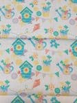 Bird House fabric UK patterned material Fat Quarter - 50cm x 56cm - 100% cotton Watering Can Floral