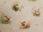 Bird upholstered fabric UK patterned material Fat Quarter - 50cm x 56cm - 100% cotton robin grass