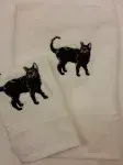 BLACK CAT PERSONALISED FACE CLOTH