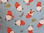 Blue Gonk fabric UK patterned material Fat Quarter - 50cm x 56cm - 100% cotton Christmas Gnome Snow