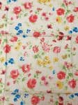Bright Floral fabric UK patterned material Fat Quarter - 45cm x 55cm - 100% cotton Flowers Red Blue