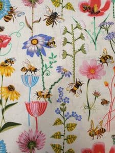 Bumble bee haven - Fabric 100% Cotton - Price Per Metre