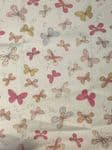 Butterfly fabric UK fat quarters - 45cm x 55cm (18" X 22") - butterflies Mint material  100% COTTON